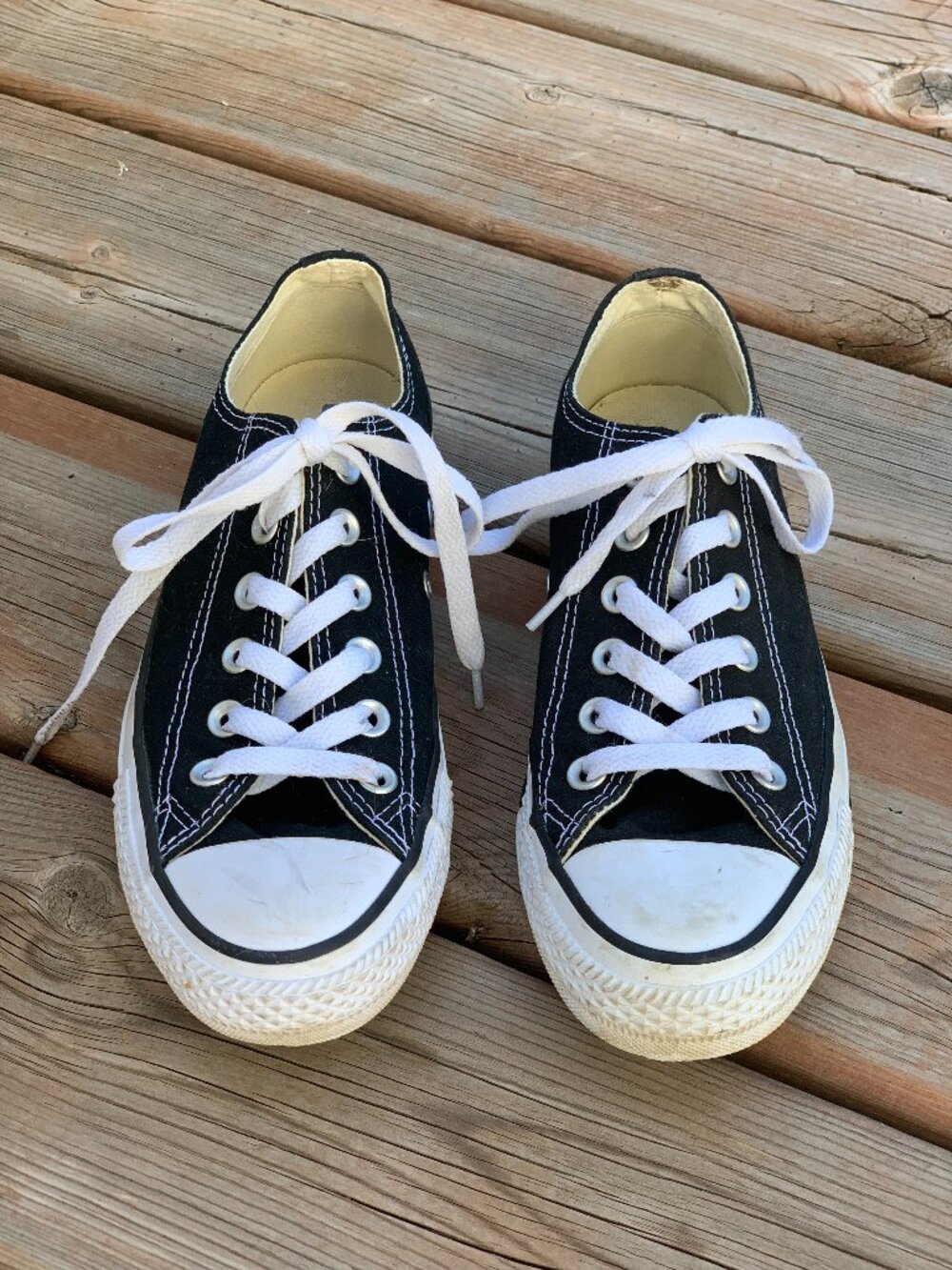 Converse Chuck Taylor All Star Low Top Black Canvas Sneakers Mens 5.5 Womens 7.5
